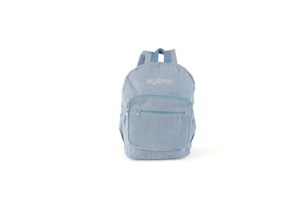 BLUE Corduroy Backpack - Customiseable